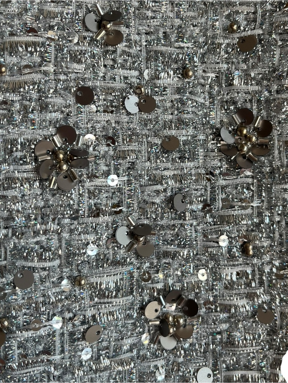 Zara ZW Collection Sequin Jacket Silver Size M NWT - Picture 9 of 15